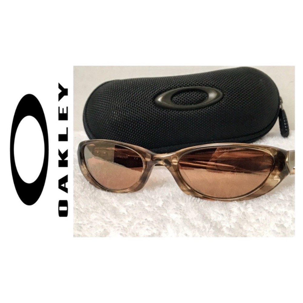 OAKLEY signature Haylon Sunglasses blue light RARE 48 mm width lens